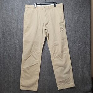 NWT Eddie Bauer Men's Flat Front Classic Fit Straight Khaki Chino Pants 38x34
